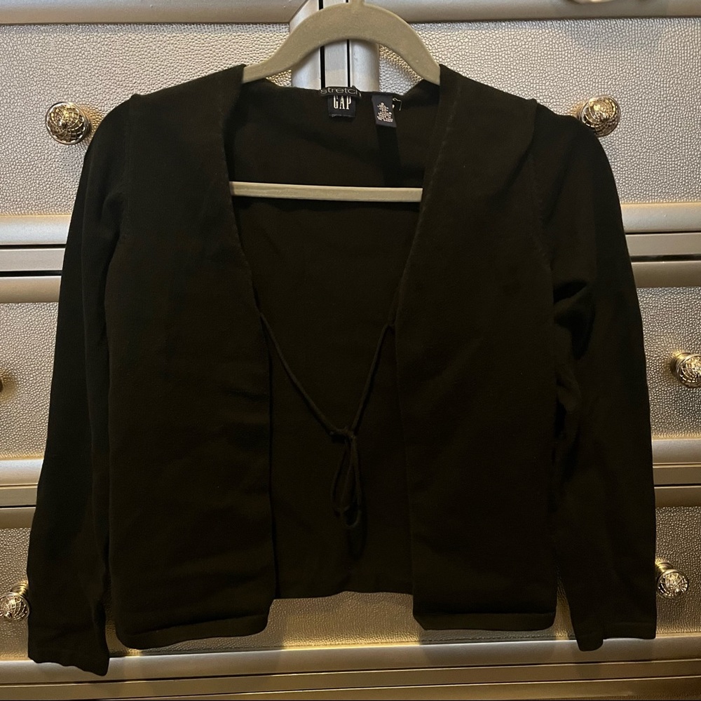 Gap Black Cardigan with Tie Front